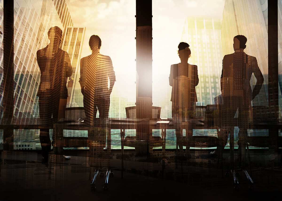 Business team silhouettes